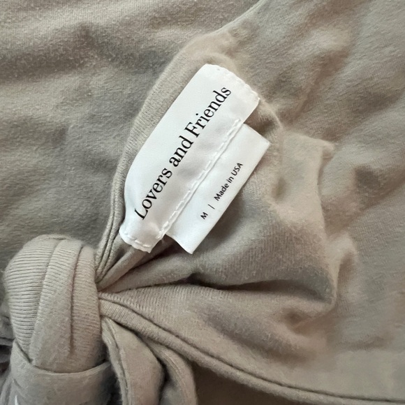 Lovers + Friends Cream Tan Asymmetrical Crop Tank - Picture 6 of 6